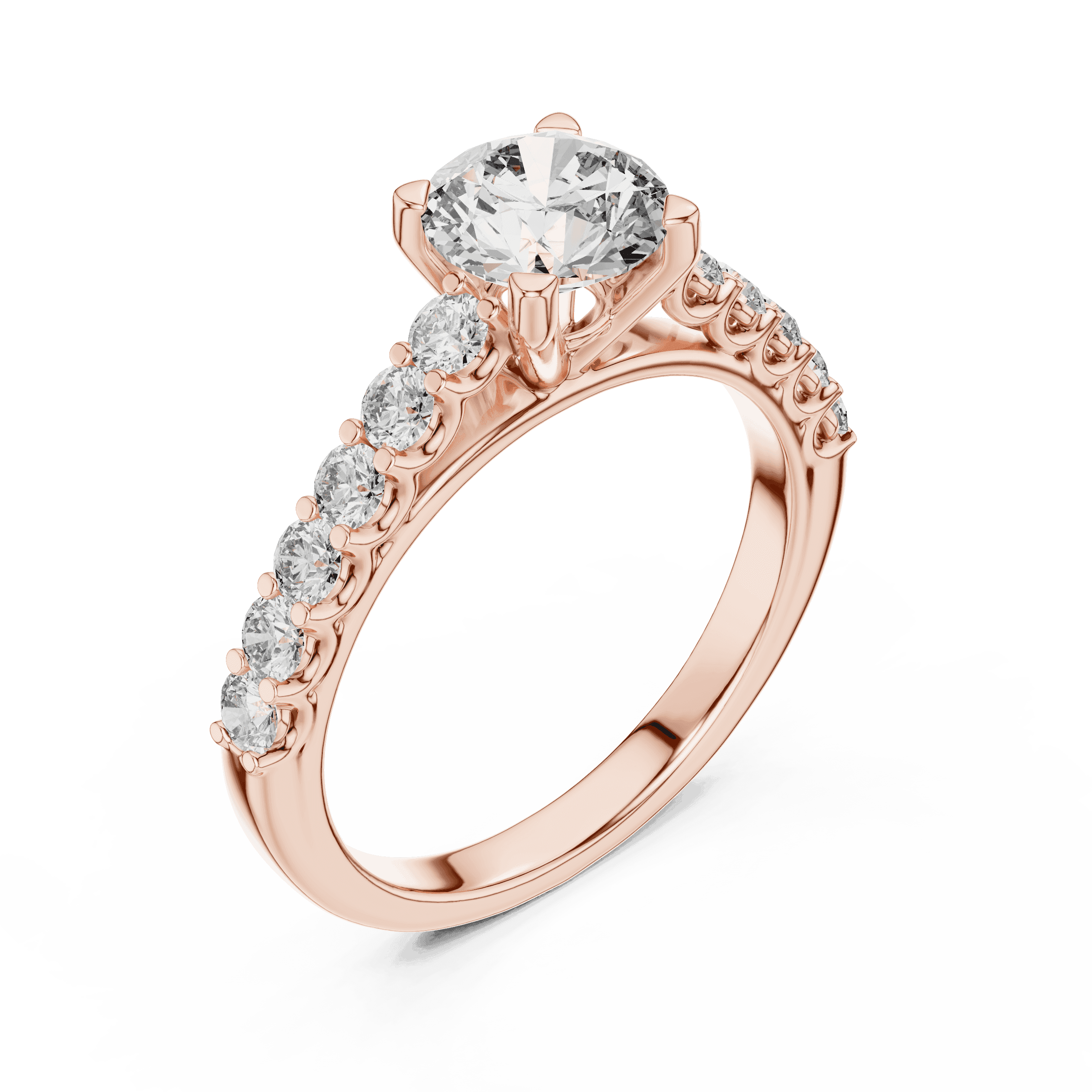 Round Diamond Engagement Ring with Prong Setting